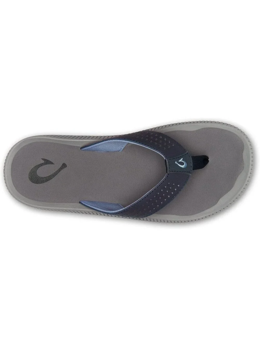 Men's Blue Grey Synthetic Beach Sandals Water Resistant Flip Flops Comfort Fit